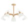 Ceiling EVOLUCE lamp. Sle103802-05. Balcamo. 5x60 watts, E27, 65x65x45 cm, color light wood, white