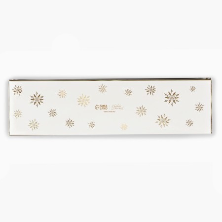 Box for 5 sweets with cells "Golden Snowflakes", 6 x 23 x 3 cm, New Year-3