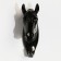 Nast-Hall decor "Horse" 12 x 3.8 cm, black