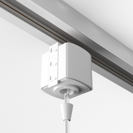 Connector for the track system Technical tra010-1-a-w, 3.5x3.8x4 cm, white color-3