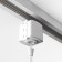 Connector for the track system Technical tra010-1-a-w, 3.5x3.8x4 cm, white color