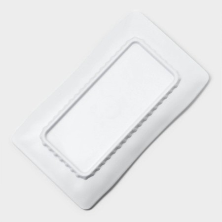 The dish "White East", 25.5 × 15 × 2 cm, white color-5