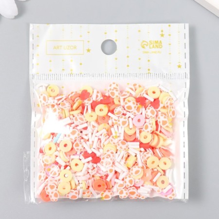 Decor for creativity plastic "Bright circles and paws" 20 g-2