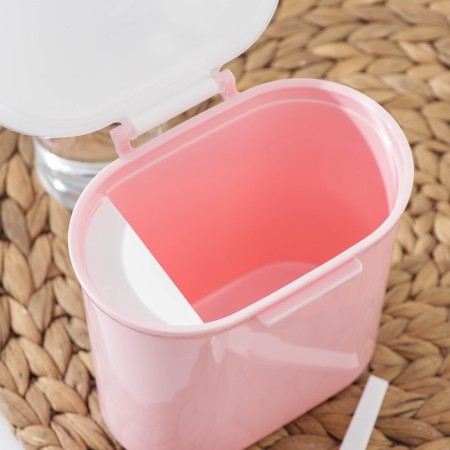 Plastic jar for bulk products "pleasure", oval, with a spoon, 13.5 × 9.5 × 14 cm, color mix-3