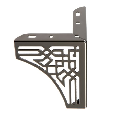 Furniture support cappio carved OP01, h = 130 mm. 10.5*10.5, glossy color black-1