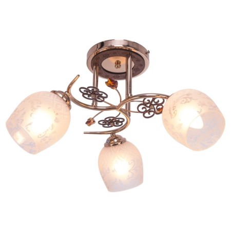 Lamp Ceiling Economy Service 1425YX/3FGD WT, 3x40W, E27, 26x49x49 cm, Golden color-1