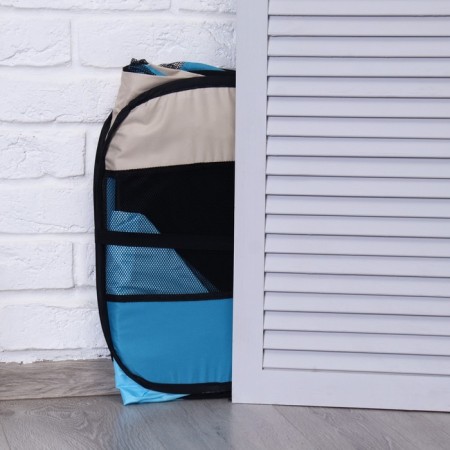 Animal aviary, tent, 8 walls, 70 x 40 cm, blue-10