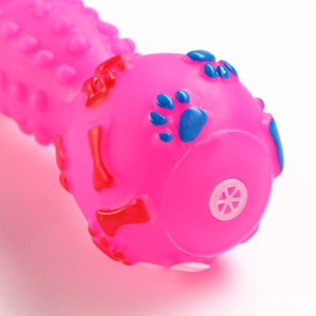 Brying toy "dumbbells with paws" for dogs, 13 cm, pink-2
