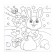 New Year's coloring - Magnet "New Year! Bunny at the Christmas tree ", 10 x 10 cm