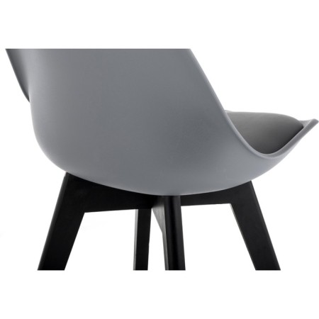 Plastic stool Bonuss array/eco -leather/plastic, black/gray 49x57x82 cm-5