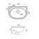 Santek “Breez-40” shell with the left hole for the mixer, without a pedestal