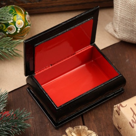 Casket - Barrier "Dragon", 6 × 9 cm, lacquer miniature-1