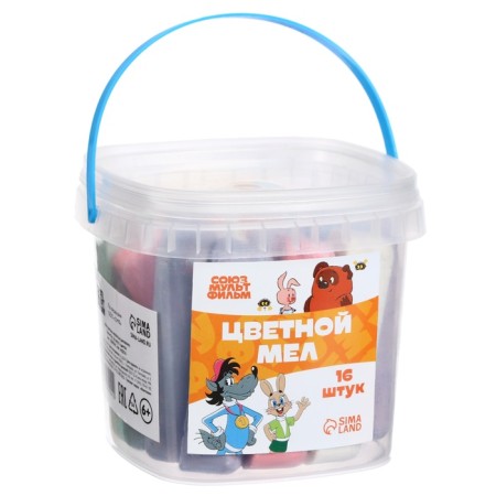 A set of colored crayons Soyuzmultfilm, 16 pieces, 8 colors-3