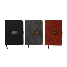 The diary is low, PVC cover, A5 format, 140 sheets in a cage, with a code lock, mix