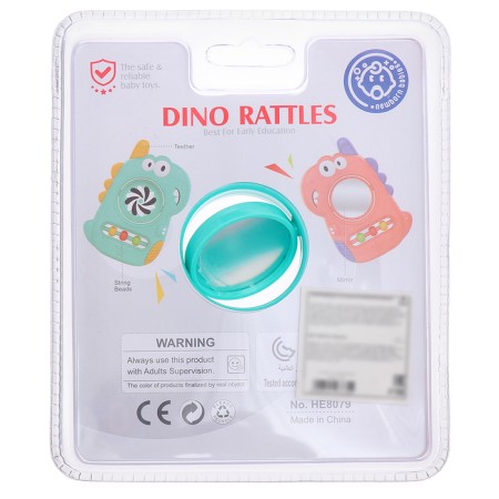 Developing toy for kids "Dino", with a teether for teeth, mix-6
