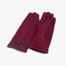 Female gloves, size 7.5, without insulation, burgundy color