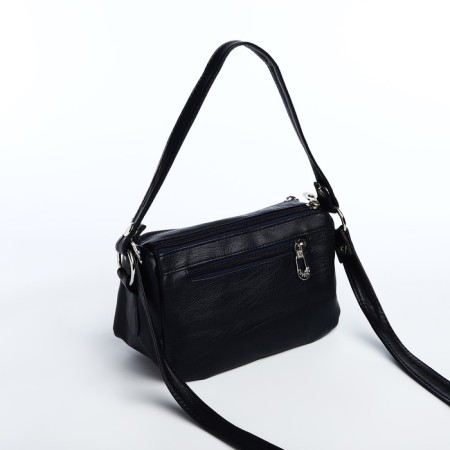 Bag Cross-Bodi with a zipper, blue color-2