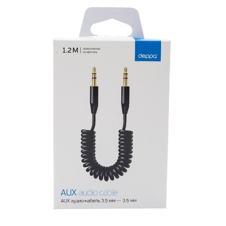 DEPPA cable (72155) AUX 3.5 m-3.5 m, boat 1.2 m, black-1