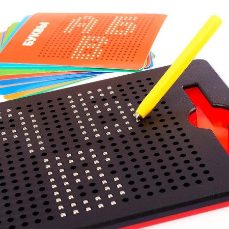 The training tablet "Magnetic drawing", 380 holes, the color is black-4