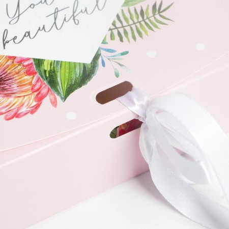 Gift folding box, packaging, “flowers”, 16.5 x 12.5 x 5 cm, without tape-3