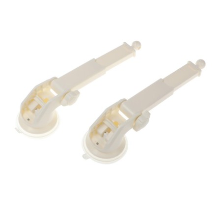 Holder on a suction cup with a clip for a lamp, ritter, white, 2pcs-2