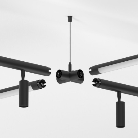 X-shaped suspension set Elektrostandard, Module System, 112x112x2000 mm, black color-3