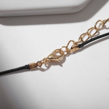 Piece on the Black Night cord in a frame, white in gold in a black lace, 35 cm-2