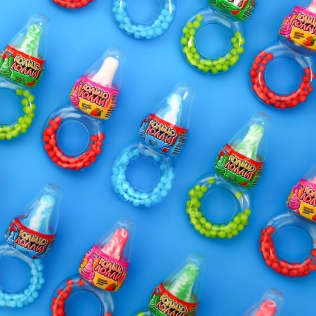 Caramel with sugar drame "Ring Lolly" Assorted, 5 g
