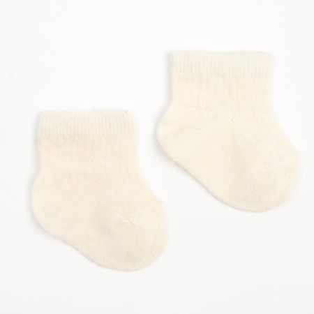 Baby socks with merinos hair, beige color, size 0 (0-1 years)