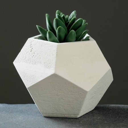 Kashpo pentagon 12 x 9 cm white