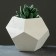 Kashpo pentagon 12 x 9 cm white