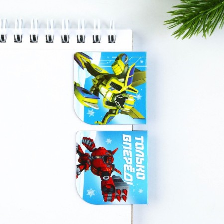 Gift New Year's set: a notebook on the A6 spiral, 60lists and magnetic bookmarks 2 pcs. "Burst into the New Year"-8