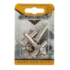 Стяжка межсекционная Element, 8х30 мм, никель, на блистере 4 шт.