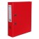 A4, 75 mm, Lamark, PVC, double-sided coating, metal edging, pocket for a spine, collected, red/red