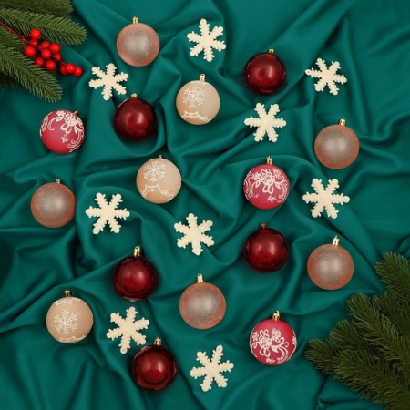 A set of jewelry plastic 40 pcs "Snow Eide dayshore" Frost, D-6 cm, snowflake 6 cm, mix