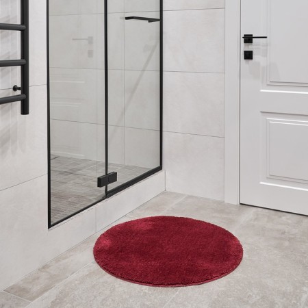 Magma soft rug. Moroshka, for the bathroom 70x70 cm, red color