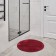 Magma soft rug. Moroshka, for the bathroom 70x70 cm, red color