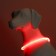 Collar - highlight ring, charging from USB, up to 70 cm, 3 glow modes, red