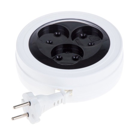 Extension cord ProConnect Standard 5 m, 3 nests, 2x0.75 mm², b/s, white