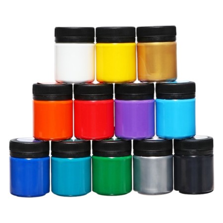 Fabric paint, set of 12 colors x 40 ml, gamut "Hobbies", acrylic-1