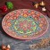 Lryagan Round Rishtan Ceramics, 41cm, Red, Green-Green Ornament