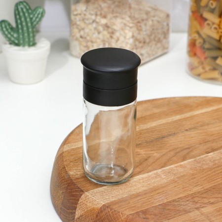 Mill for spices, assembled with a ceramic mechanism 100 ml, black color-1