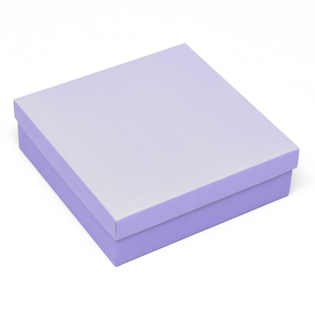 The box is folding, the lid is, lilac, 20 x 20 x 6 cm-1