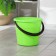 The bucket is round, 5 l, d = 22 cm, h = 19.5 cm, color mix
