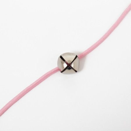 Domestico-a figure "color mouse", 32 cm, white/green mouse on a pink handle-2