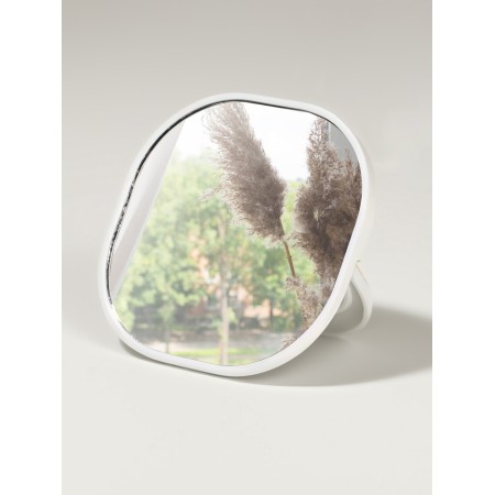 Pocket mirror “pattern”, with a stand, 8 × 8 cm, white color-1