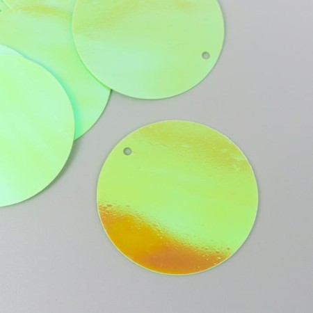 Sequins "circle" light green set 30 g d = 3 cm