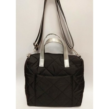 Marta bag black quilted fabric