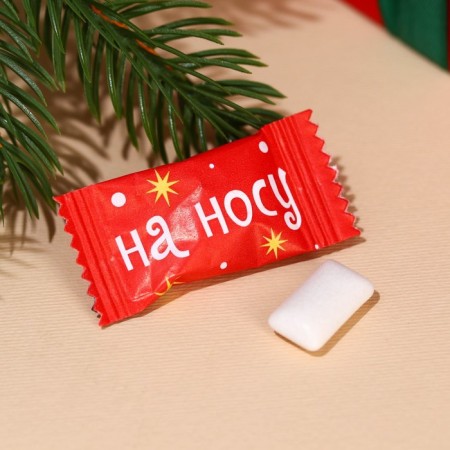 New Year! Chewing gum “New Year: Talisman for happiness” in a postcard, 1 pc. x 1.36 g.-2