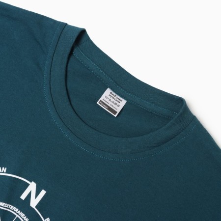 Print T -shirt with print, sea wave color, size 56-1